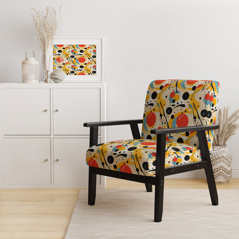Chaise avec accoudoirs rembourrée Red Popart Lichtenstein