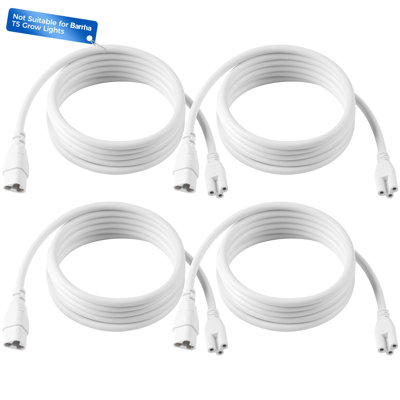 Barrina Gm72, Not Suitable For Barrina T5 Grow Lights, Only For Barrina's Products With Gm Series Cords, Male And Female Extension Cable, 6ft, Certified, 4 Packs