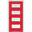 Porte d'entrée pré-suspendue en acier peint 4 lumières à 4 lumières-40456365-40456355-40456356