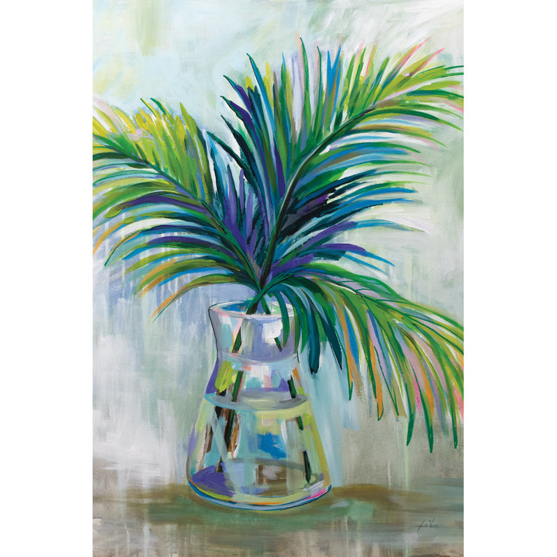 Palm Leaves I by Jeanette Vertentes - Wrapped Canvas Painting, 46cm H x 30cm W