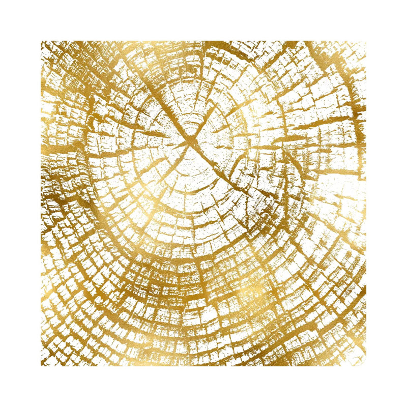 Chipped Gold II by Danielle Carson - Wrapped Canvas Print, 30.48 cm H x 30.48 cm W