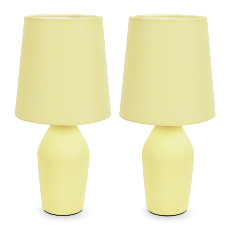 Daiva Ceramic Table Lamp, No, Yellow