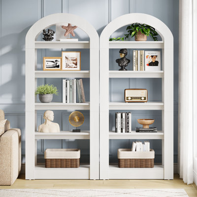 70.87" H 5-Tier Arched Bookcase