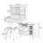 Philip Retractable Makeup Vanity with LED Mirror, Cabinet, Charging Ports & Stool-115330407