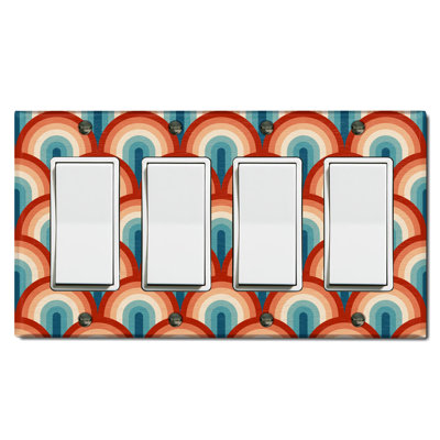 Nature Themed 4 - Gang Rocker Standard Wall Plate