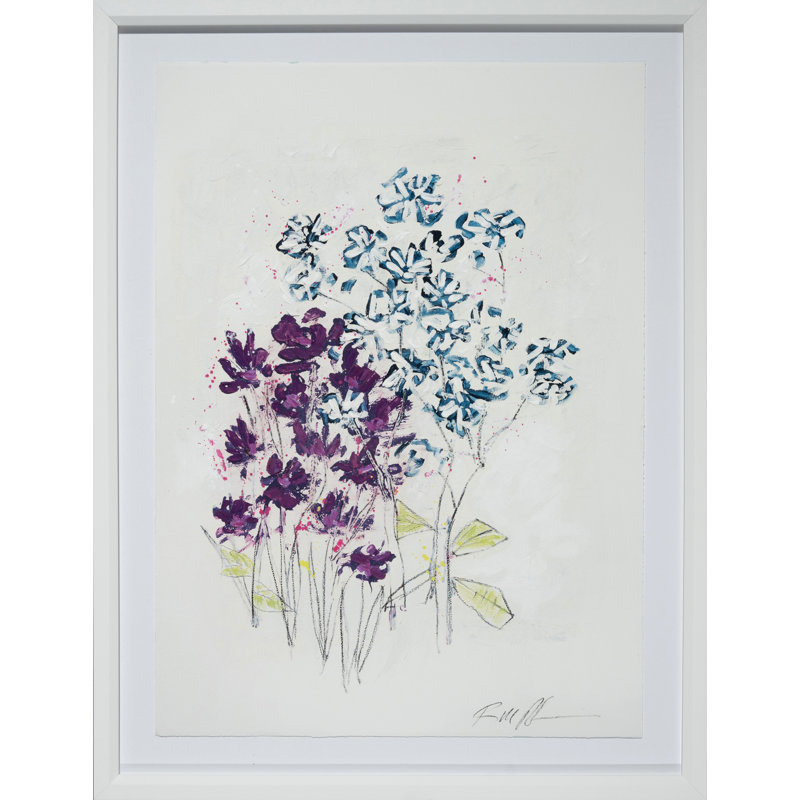 «Love Me Floral II» par Robert Robinson - Peinture encadrée sur papier