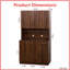 Grande armoire et armoire de rangement 70,87 "à finition noyer - 6 portes, tiroir et tablette ouverte pour la chambre à coucher ou la cuisine
