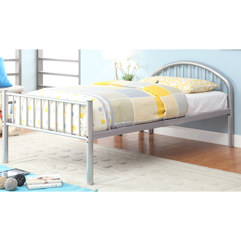 Lit plateforme Keyson, Double, Argent