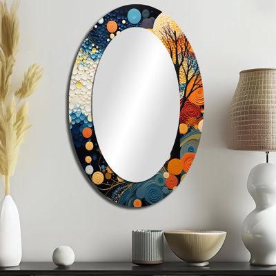 Miroir mural coloré Mid Century