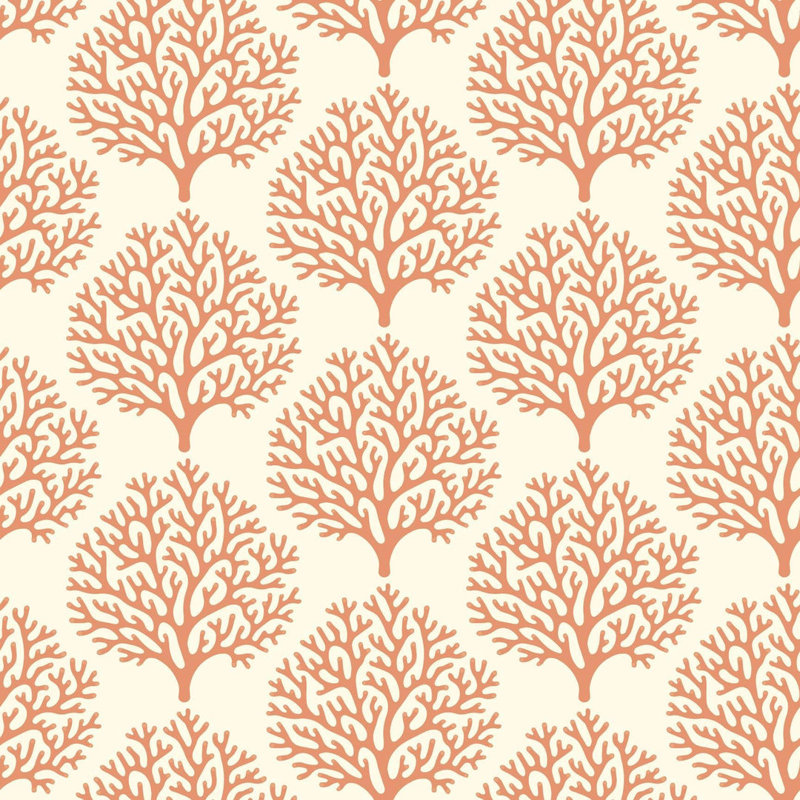 Beach Coral - Wallpaper, Clay, Premium Paper