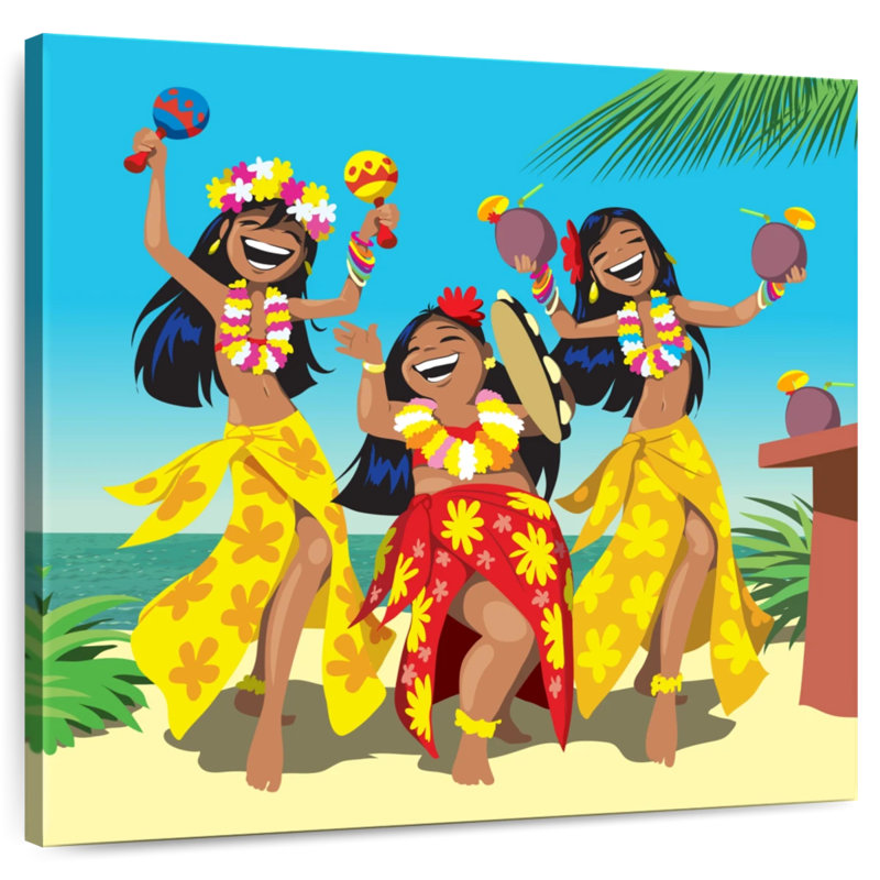 Enn Hawaiian Hula Dancers, H 30 po x l 30 po