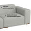Rex 3 - Piece Modular Upholstered Chaise L-Sectional-98294390