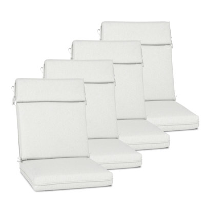 Ensemble de 4 coussins de chaise d'extérieur à haut dossier