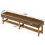 Faux Leather Upholstered Bench with Shelves