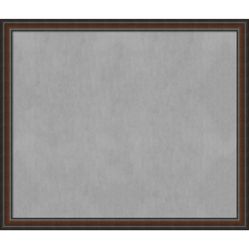 Tableau d'organisation magnétique encadré noyer de Chypre, H 45 po x l 53 po