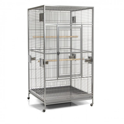Large Flat Top Flight Cage Platinum by HQ