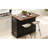 46.5'' Kitchen Island Cart, Drape Of Beads, Power Charging Station, 3 Drawers, Doors, Internal Iron Shelf, Black Style Island, 2 Ac Outlets + 1 Type-C,-447776656