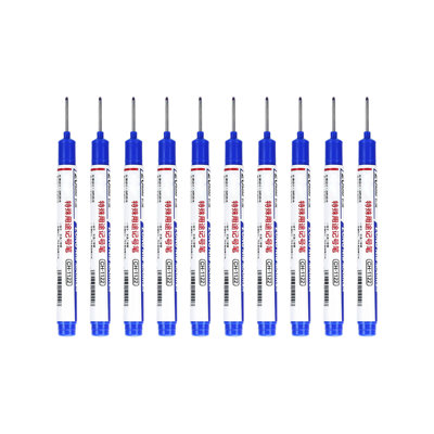 marking pen 10pcs Long Head Hole Marker 2025 Permanent Markers Carpenter Ink Marker Pens Fast Dry Waterproof Long Nib Marker Colorful Carpenter Achiev