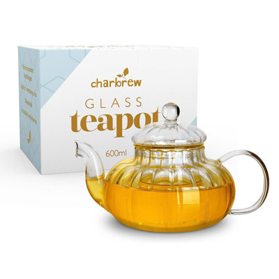 600ml Pumpkin Glass Teapot