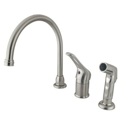 Kingston Brass Wyndham Single-Handle Widespread Kitchen Faucet with Side Sprayer