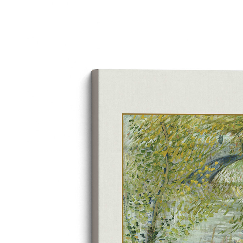 Van Gogh's River Bank au printemps v3, Toile tendue, H 18 po x l 12 po
