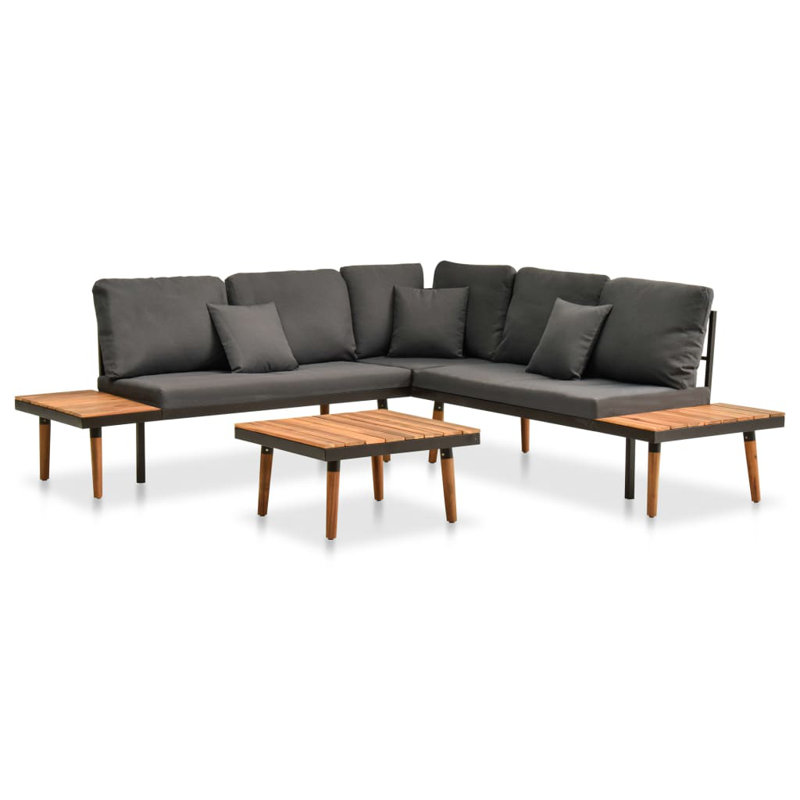 Pieter 4 Piece Lounge Chair with Cushions