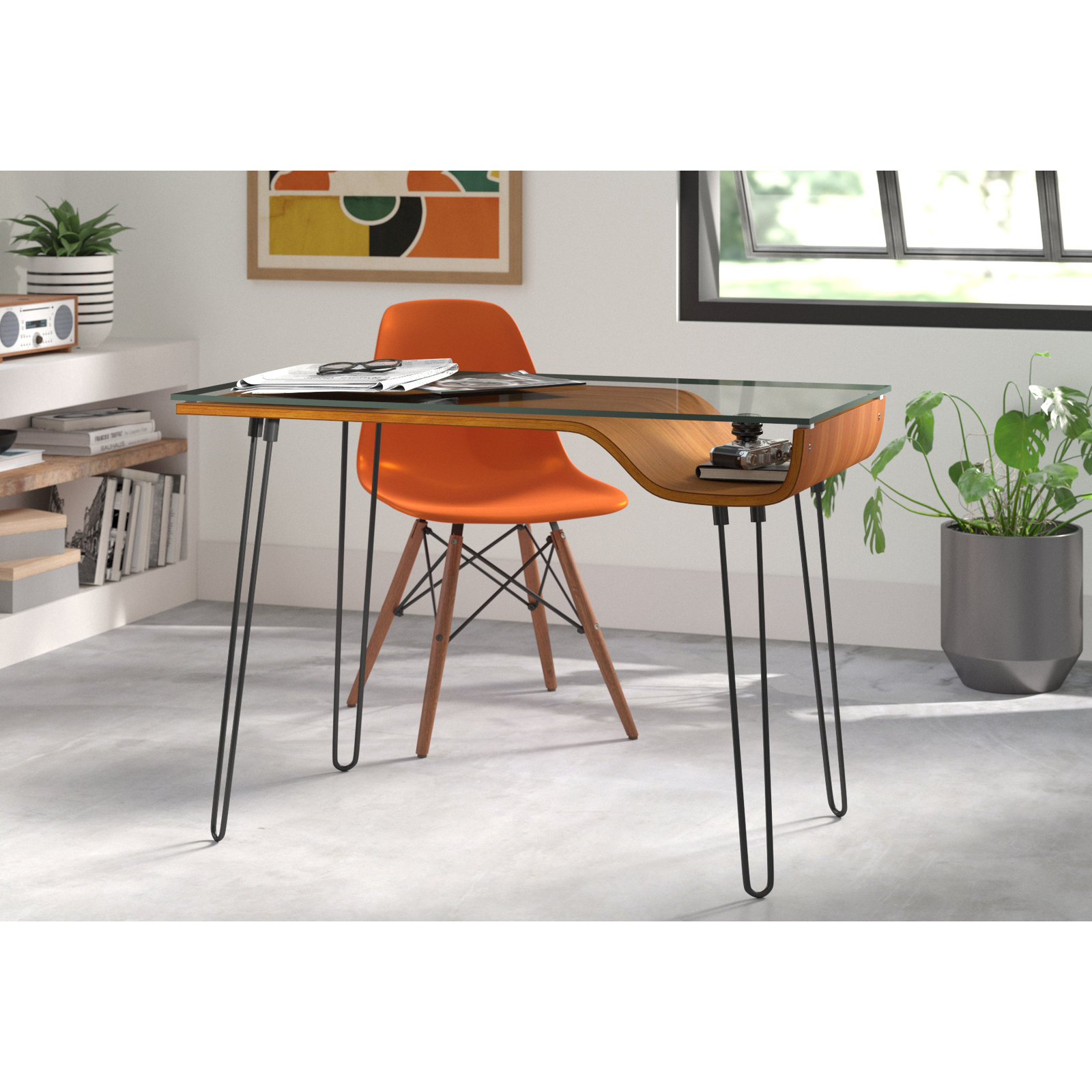 Alem Writing Desk, Brown/Black