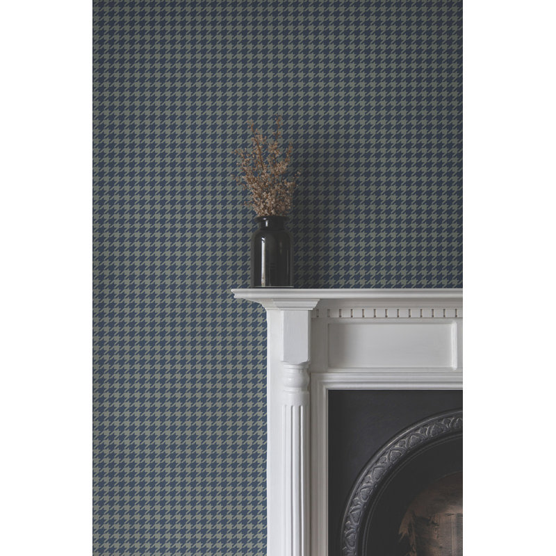 Watson Sea Green Houndstooth Wallpaper, Green