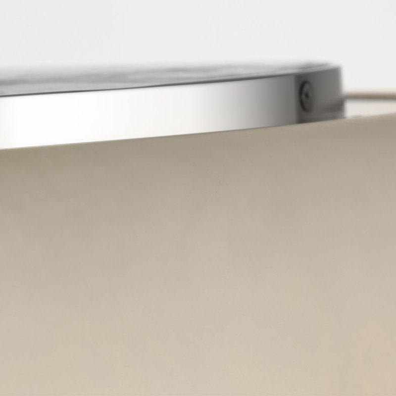 Kelly Wearstler Formosa 17" Flush Mount, Alabaster/Polished Nickel