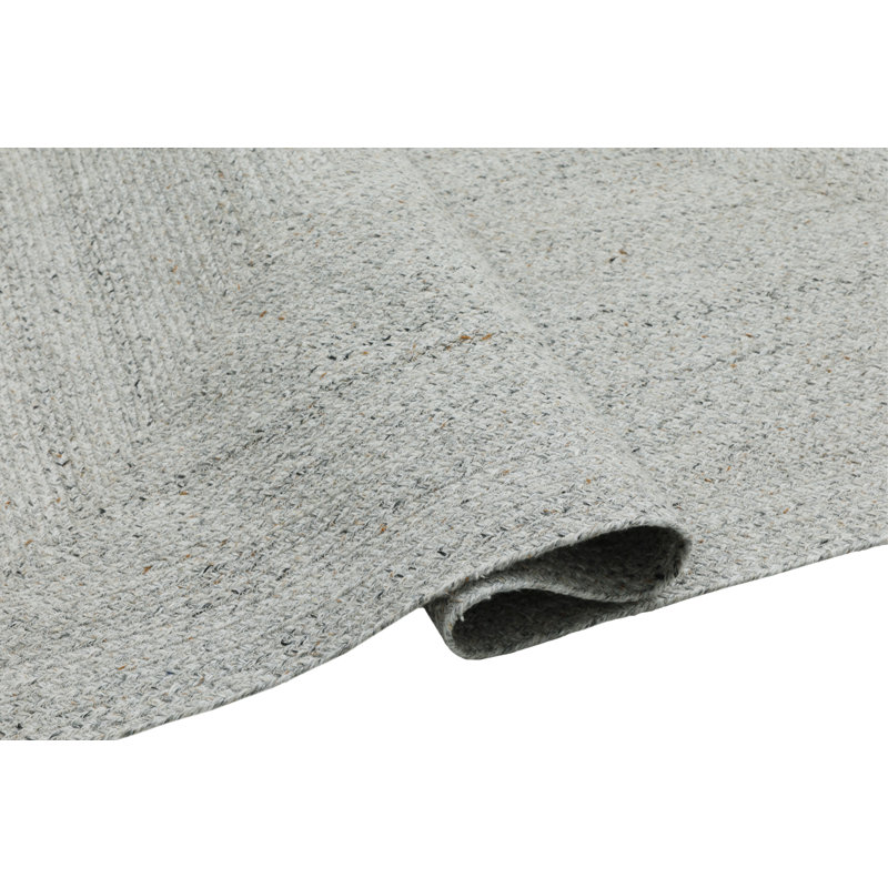 Layla Hand Braided Polyester Indoor Rug, Grey, 5'x5'