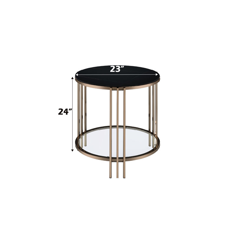 Table de bout Elegant Champagne Finish