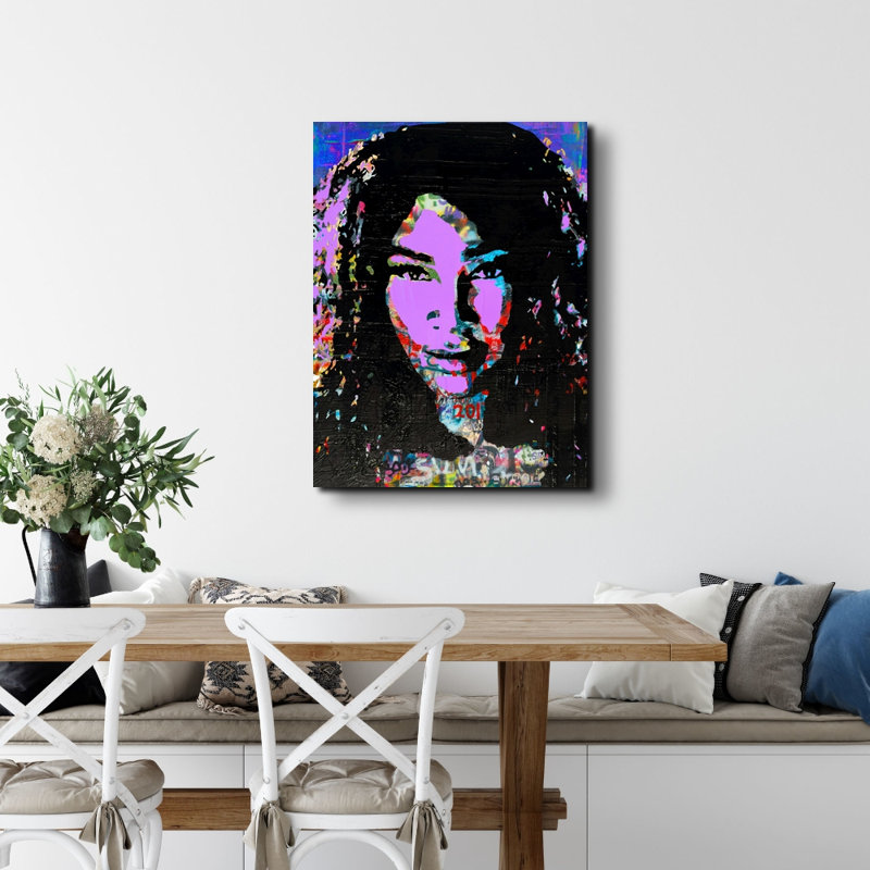 «Serena 2» par Stephen Chambers, peinture sur toile tendue, H 18 po x l 15 po x P 1,5 po