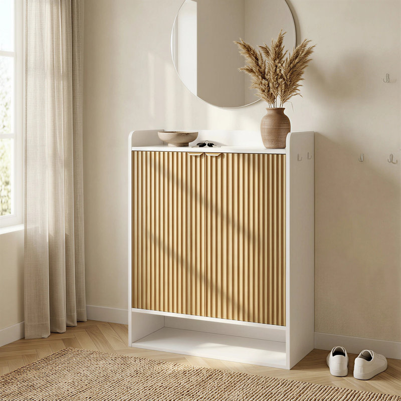 45"*31"*15" Extra Deep Fluted Shoe Cabinet