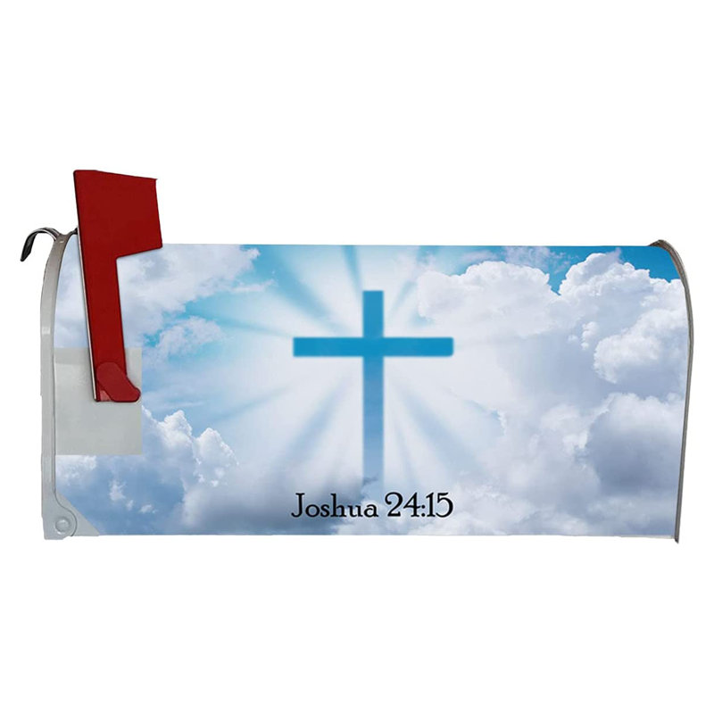 Couvercle de boîte aux lettres religieuse, H 5 po x l 20 po