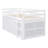 Loft Bed with Retractable Writing Desk and 4 Drawers, Wooden Loft Bed with Lateral Portable Desk and Shelves-25977993-25977994