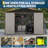 10 x 10 ft. Metal Outdoor Storage Shed with Lockable Door, Large Galvanized Steel Garden Tool Shed for Backyard, Patio and Lawn