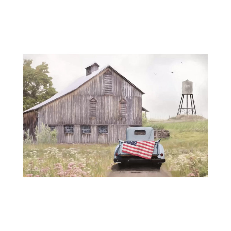 Flag On Tailgate by Lori Deiter - Wrapped Canvas Print, 66.04 cm H x 45.72 cm W