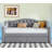Gray Upholstered Twin XL Daybed with LED Belt & 2 Drawers | Modern Design | Sturdy Frame | Spacious Storage | Ideal for Guest Rooms & Small Spaces
