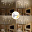 Lustre à intensité variable avec cordon long - Luminaire suspendu de style campagne moderne 6 lumières pour la salle à manger, la chambre à coucher, le porche, le pavillon de jardin - Hauteur réglable pour plafond incliné / voûté / plat