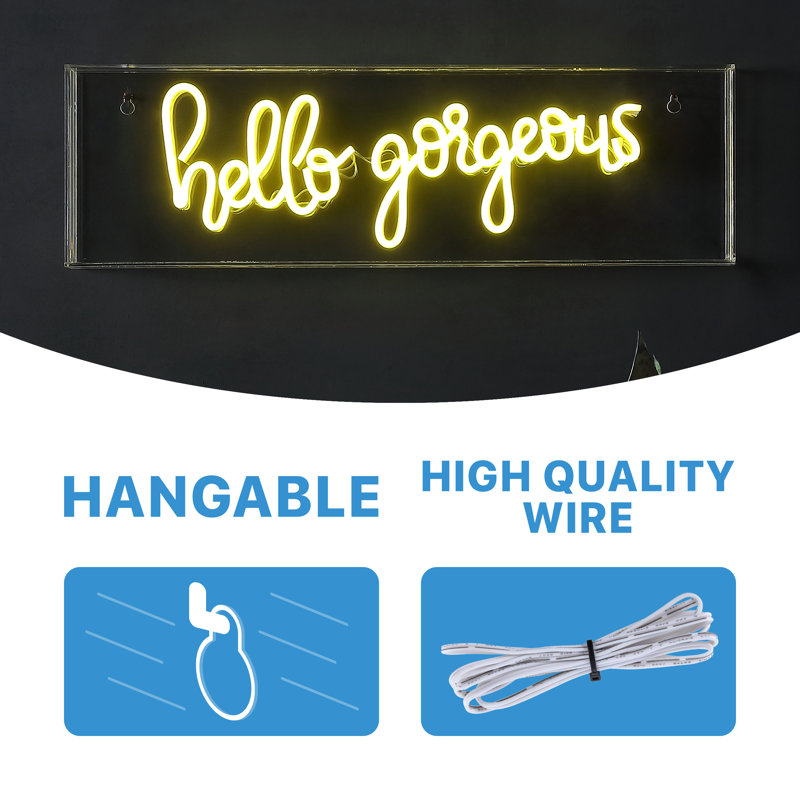 Enseigne lumineuse DEL Hello Gorgerous