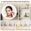 Ensemble de meuble-lavabo compact 31,5 "avec miroir lumineux à DEL et prise de courant, blanc / noir-126618482