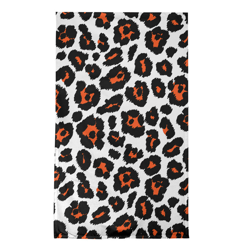 Torchon Cincinnati, Blanc/noir/rouge, Mélange de coton