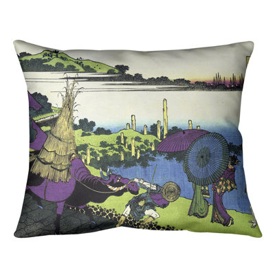 Coussin lombaire katsushika hokusai, river farm