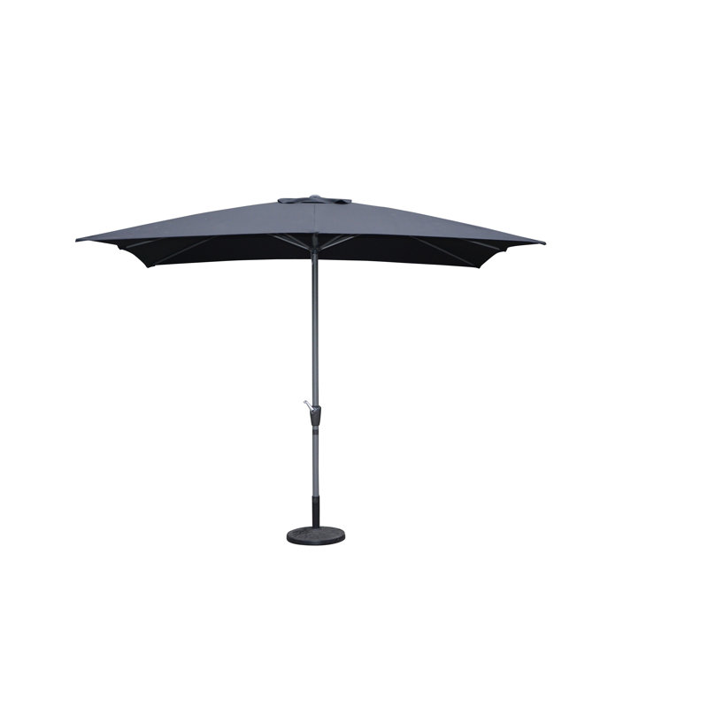 Amity 300cm X 200cm Rectangular Market Parasol, Black