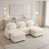Beige White+3Seat+2Ottoman