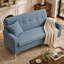 Canapé deux places Varlune 145 cm avec rangement, canapé moderne rembourré 2 places avec coussin, coussin à ressorts, pieds en métal argenté et capacité de charge de 159 kg.-1347089617