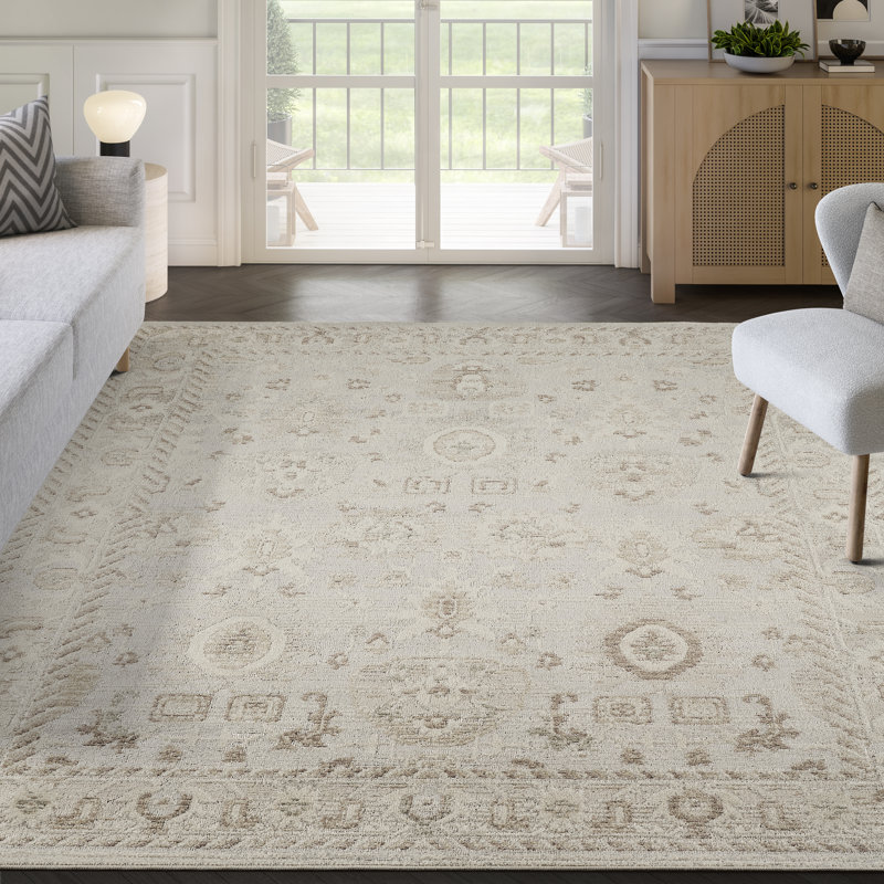 Tapis gris ardoise à motif de médaillon traditionnel Abani Rugs, Rectangle 4pi x 6 pi