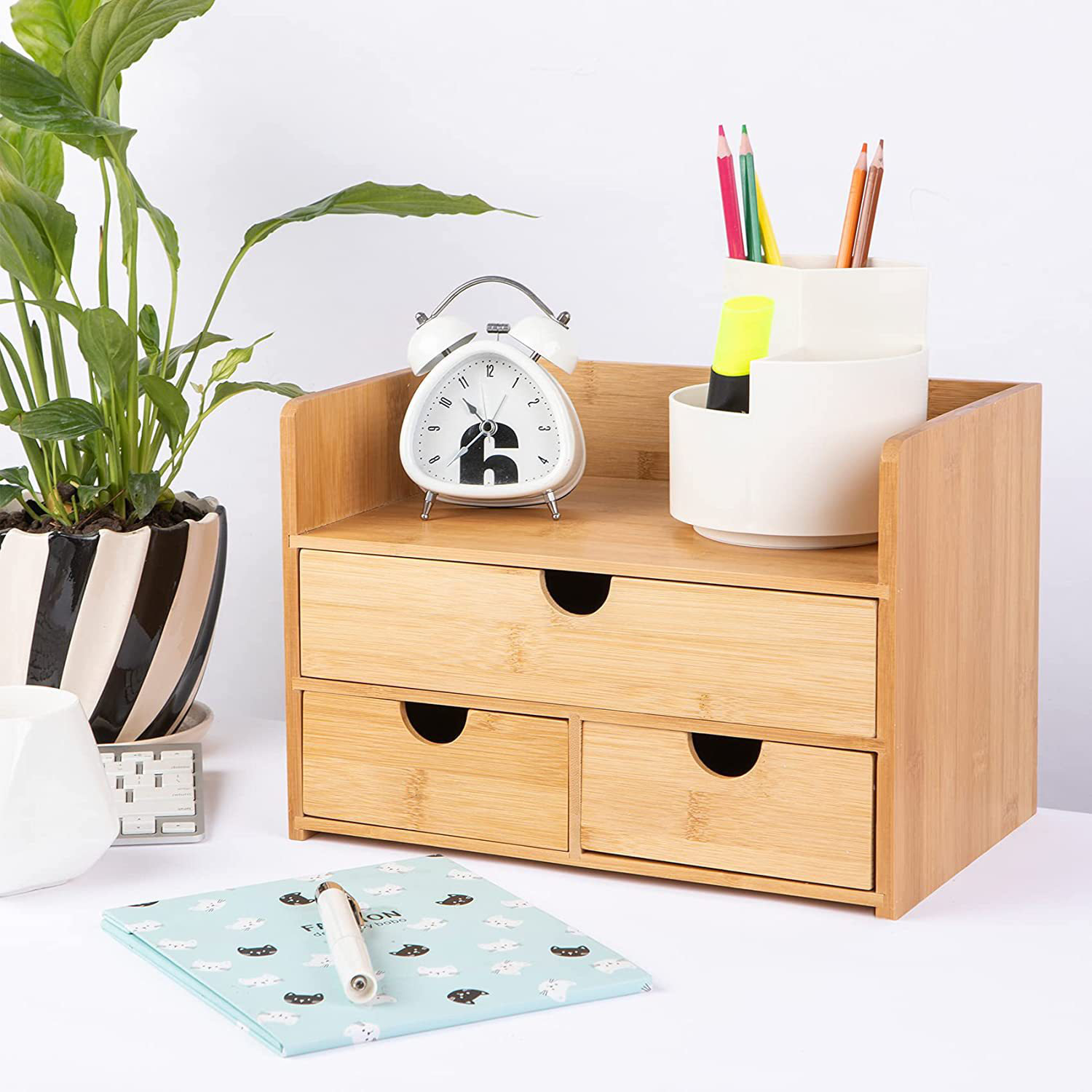 Inbox Zero Bamboo Desk Organizer with Drawers & Reviews