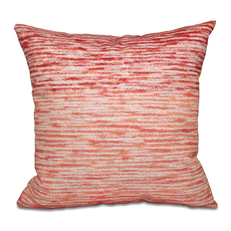 Coussin et housse de coussin carré Beach Vacation, Corail, H 26 po x l 26 po