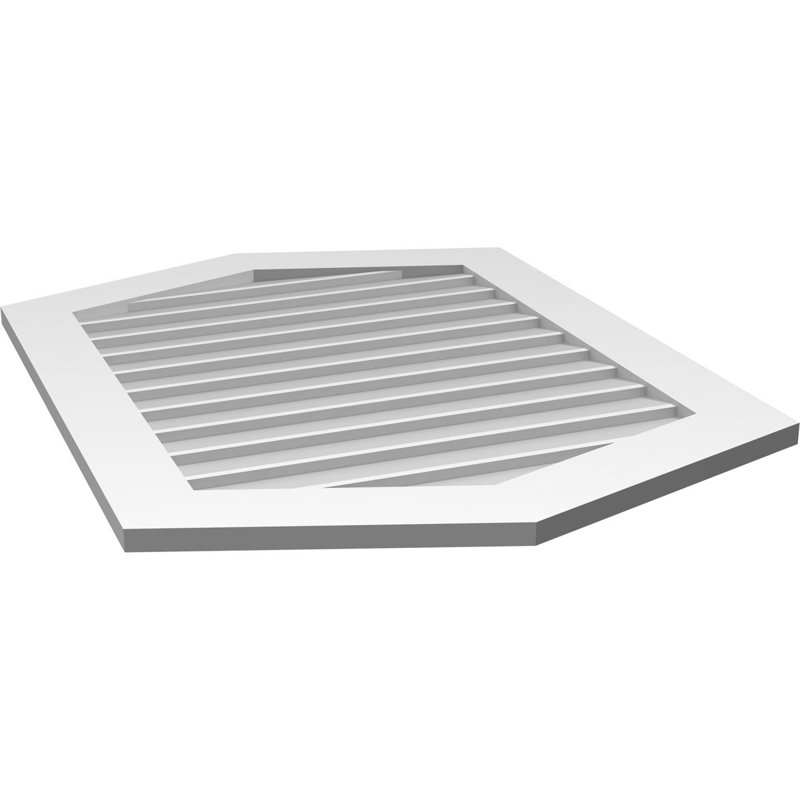 Ventilé vertical à pignon vertical 4/12 po, H 40 po x l 30 po x P 1 po